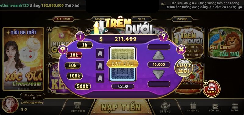 Kinh nghiệm chơi game nhanh Trên Dưới thông minh 